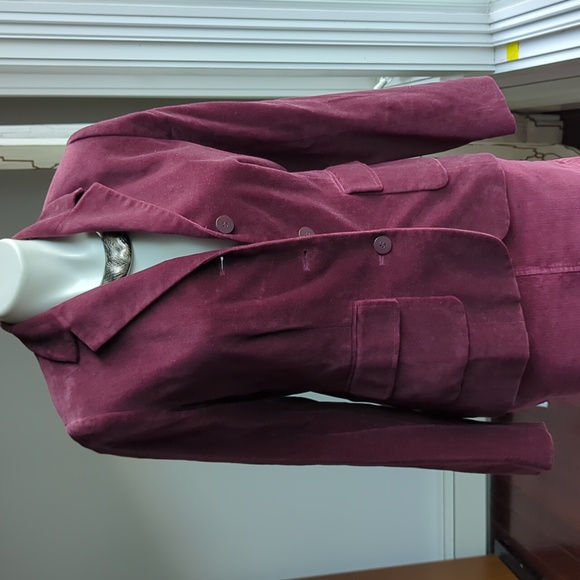 Wine burgundy blazer jacket 4 Small Port wine rich Small - Picture 5 of 17